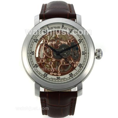 Audemars Piguet Jules Audemars Automatic with Skeleton Dial-Leather Strap