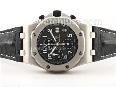 Audemars Piguet Royal Oak Chrono Swiss Valjoux 7750 Movement With Black Dial-Sec@12