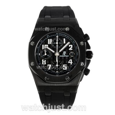 Audemars Piguet Royal Oak Chronograph Swiss Valjoux 7750 Movement PVD Case with Black Dial