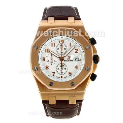 Audemars Piguet Royal Oak Limited Edition Working Chronograph Rose Gold with White Dial