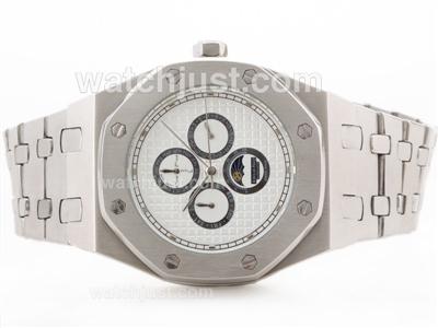 Audemars Piguet Royal Oak Moon Phase Automatic with White Dial S/S