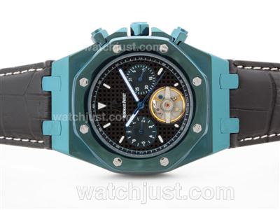 Audemars Piguet Royal Oak Tourbillon Automatic Blue PVD Case with Black Checkered Dial