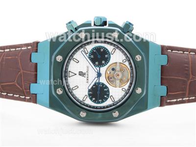 Audemars Piguet Royal Oak Tourbillon Automatic Blue PVD Case with White Checkered Dial