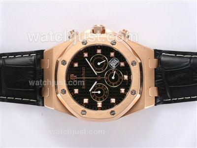 Audemars Piguet Royal Oak Working Chronograph Rose Gold with Black Dial