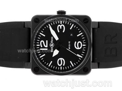 Bell & Ross BR 03-92 Swiss ETA 2892 Movement PVD Case White Marking with Black Dial-42x42mm