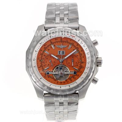 Breitling Bentley T Tourbillon Automatic with Orange Dial S/S