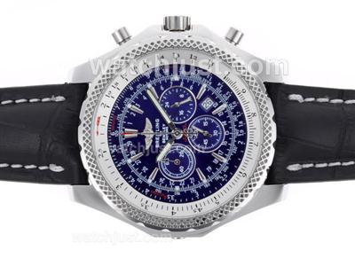 Breitling for Bentley Motors Working Chronograph with Blue Dial-Leather Strap