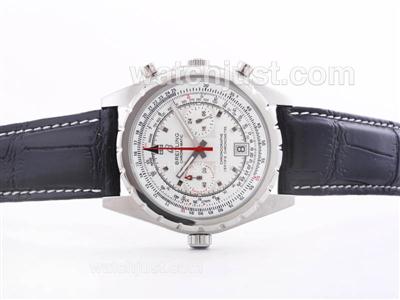 Breitling Chrono-Matic Working Chronograph with White Dial