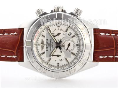 Breitling Chronomat B01 Working Chrono with White Dial-Stick Marking