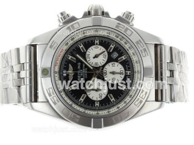 Breitling Chronomat B01 Working Chronograph Black Dial with Stick Marking S/S-2009 New Model