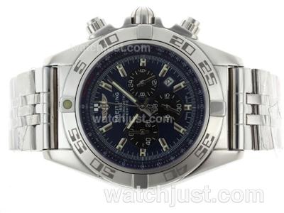 Breitling Chronomat B01 Working Chronograph Blue Dial with Stick Marking S/S-2009 New Model