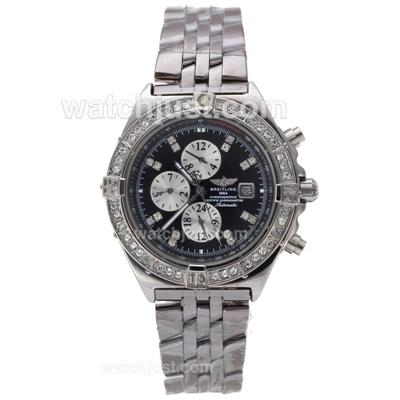 Breitling Chronomat Evolution Automatic Diamond Bezel and Markers with Black Dial S/S