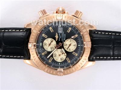 Breitling Chronomat Evolution Automatic Rose Gold Case with Black Dial