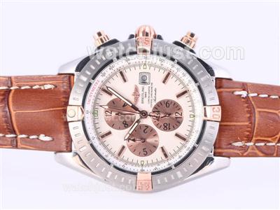 Breitling Chronomat Evolution Automatic Two Tone Case with White Dial