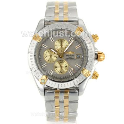 Breitling Chronomat Evolution Two Tone Automatic with Gray Dial S/S