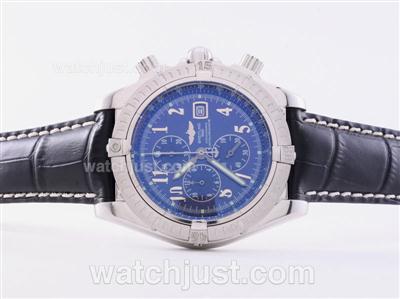 Breitling Chronomat Evolution Working Chronograh with Blue Dial-Number Marking