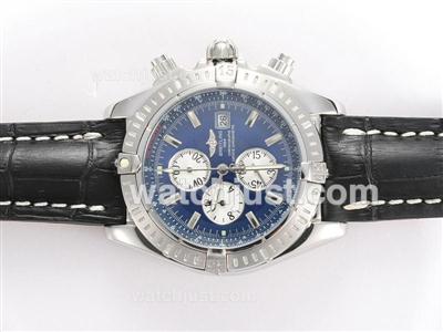 Breitling Chronomat Evolution Working Chronograph with Blue Dial