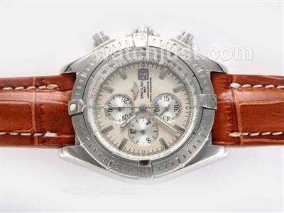 Breitling Chronomat Evolution Working Chronograph with White Dial