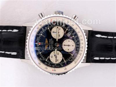 Breitling Navitimer Chronograph Swiss Valjoux 7750 Movement AR Coating with Black Dial