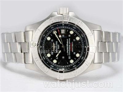 Breitling Super Ocean Steelfish Swiss ETA 2824 Movement AR Coating with Black Dial