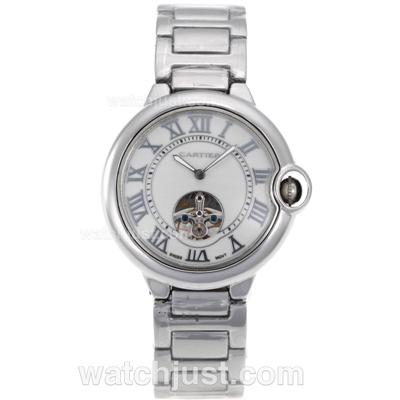 Cartier Ballon bleu de Cartier Tourbillon Manual Winding with White Dial S/S