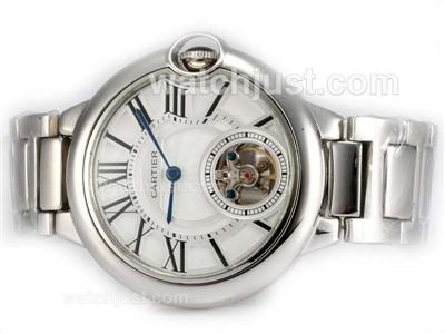 Cartier Ballon Bleu de Cartier Tourbillon Manual Winding with White Dial