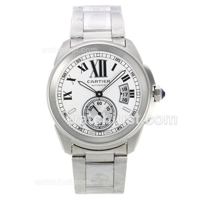 Cartier Calibre de Cartier Automatic with White Dial S/S