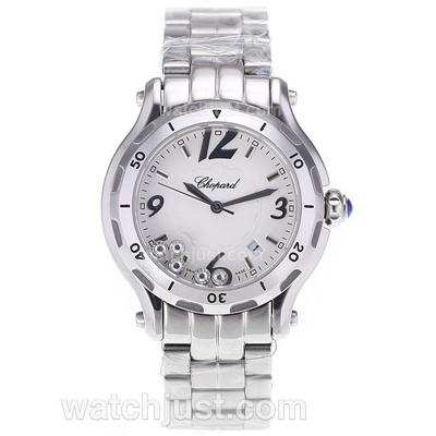 Chopard Happy Sport with White Dial S/S-Lady Size