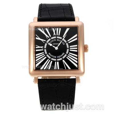 Franck Muller Master Square Rose Gold Case with Black Dial