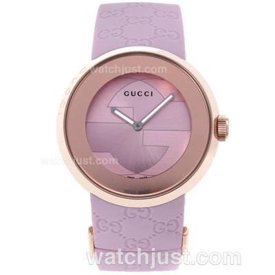 Gucci I-Gucci Collection Rose Gold Case with light Pink Dial and Strap