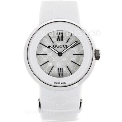 Gucci I-Gucci Collection White Dial with White Rubber Strap