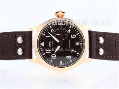 IWC Big Pilot Automatic Rose Gold Case with Brown Dial