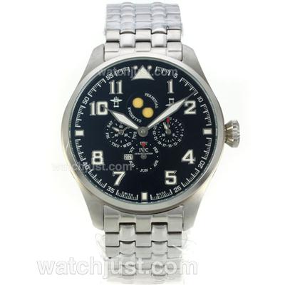 IWC Pilot Perpetual Calendar Automatic with Black Dial S/S