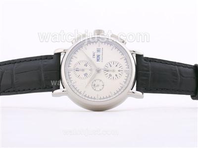 IWC Portofino Chronograph Swiss Valjoux 7750 Movement with White Dial