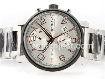 Montblanc Classic Flyback Automatic White Dial with Rose Gold Marking-PVD Bezel