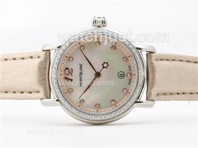 Montblanc Star MOP Dial with Diamond Marking & Bezel-Lady Size