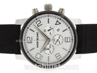 Montblanc Time Walker Working Chronograph with Siver Dial-PVD Bezel