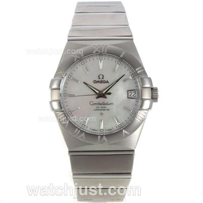 Omega Constellation Swiss ETA 2836 Movement Stick Markers with MOP Dial-Sapphire Glass S/S