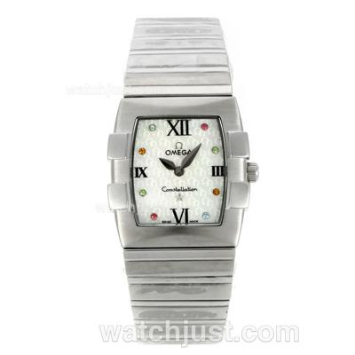 Omega Constellation Swiss ETA Quartz Movement with White Dial S/S-Sapphire Glass