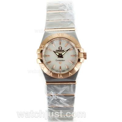 Omega Constellation Two Tone Stick Markers with MOP Dial-Same Chassis as ETA Version-Lady Size