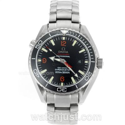 Omega Planet Ocean 007 Quantum Of Solace Swiss ETA 2836 Movement Ceramic Bezel with Black Dial S/S