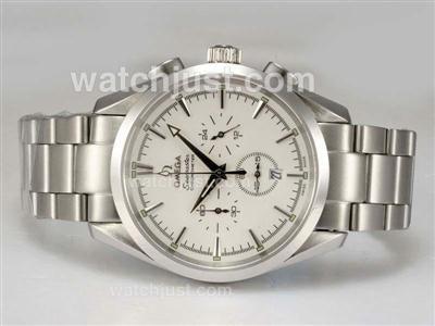 Omega Seamaster Aqua Terra Working Chronograph White Dial