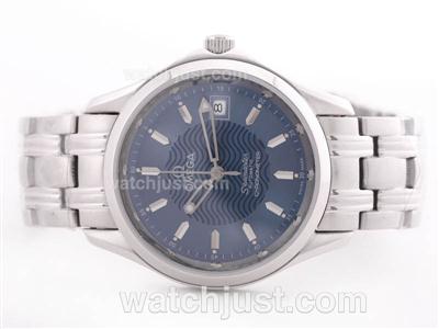 Omega Seamaster Automatic Stick Marking with Blue Wave Dial