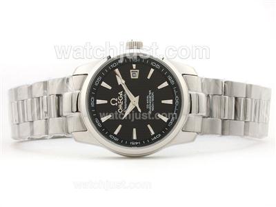 Omega Seamaster Co-Axial with Black Dial-Lady Size