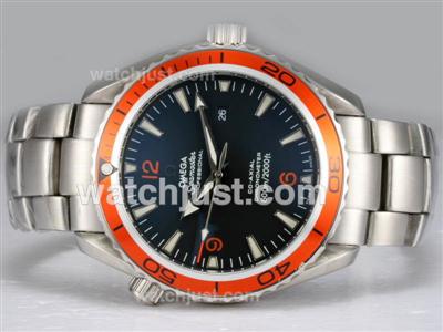 Omega Seamaster Planet Ocean AR Coating with Black Dial Same Chassis As Swiss ETA Version-High Quality