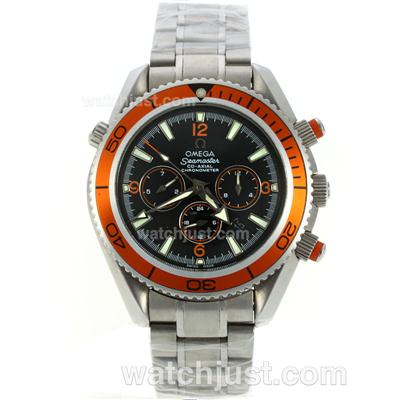 Omega Seamaster Planet Ocean Automatic Black Dial with Orange Bezel