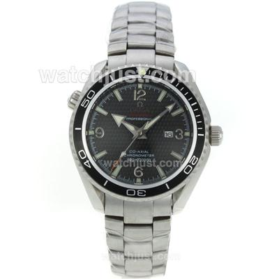 Omega Seamaster Planet Ocean Black Bezel with Black Dial S/S-Lady Size