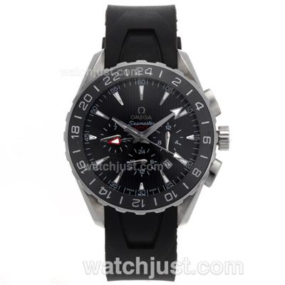 Omega Seamaster Planet Ocean GMT Automatic with Black Dial-Ceramic Bezel