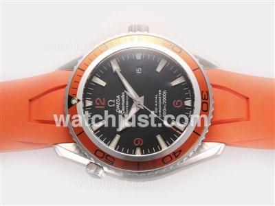 Omega Seamaster Planet Ocean Swiss ETA 2824 Movement-Orange Rubber Strap