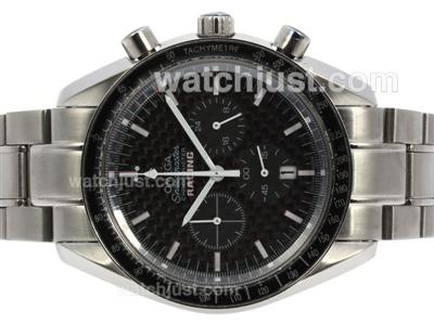 Omega Speedmaster Racing Working Chronograph with Black Carbon Fibre Style Dial